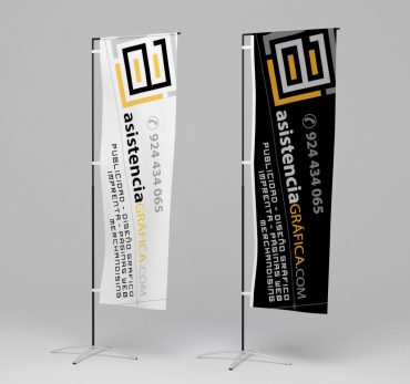 Bandera personalizable vertical